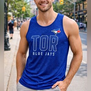 Toronto Blue Jays MLB Men’s Tank Top Sleeveless Baseball Shirt Blue Size M